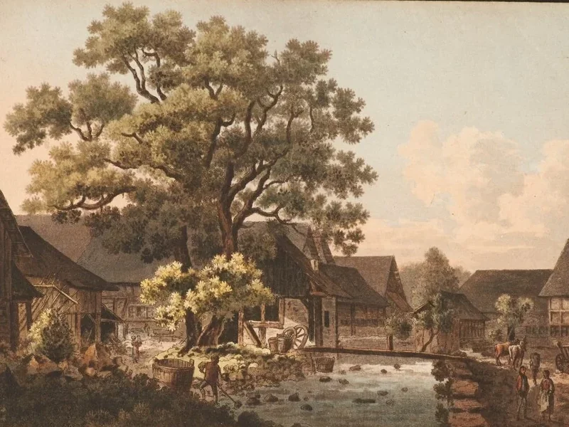 1766-Achilles Benz - Affoltern am Albis, gruppo di case